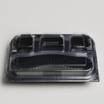 Barquette rectangulaire noire - 4 Compartiments [BBR4B]