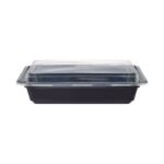 Barquette rectangulaire noire - 28oz  [BBRE28300B]