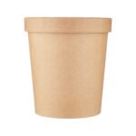 POT EN KRAFT AVEC COUVERCLE - 32oz [PNB32K] – Image 3