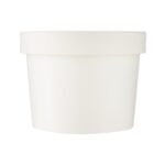 Pot en carton blanc avec couvercle - 8oz [PNB8] – Image 2