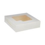 Boîte à gâteau blanche avec fenêtre - 15x15 cm [SBPEW1515] – Image 3