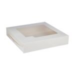 Boîte à gâteaux blanche avec fenêtre - 20x20 cm [SBPE2020] – Image 3