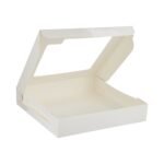 Boîte à gâteaux blanche avec fenêtre - 20x20 cm [SBPE2020] – Image 2