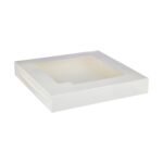 Boîte à gâteau blanche avec fenêtre - 25x25 cm 	[SBPEW2525] – Image 3