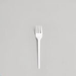 Fourchette blanche en plastique   [PFS]