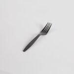 Fourchette noire en plastique - Premium  [PFHDB6]