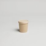 POT EN KRAFT AVEC COUVERCLE - 16oz  [PNB16K]