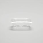 Saladier oval transparent avec couvercle charnière - 750ml   [PTS750PET]