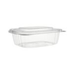 Saladier oval transparent avec couvercle charnière - 750ml   [PTS750PET] – Image 3
